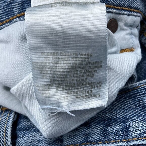 Levis 501 Jeans Men 36W 30L XX Blue Button Fly Straight Leg Black Bat Wing‎ - Picture 6 of 14